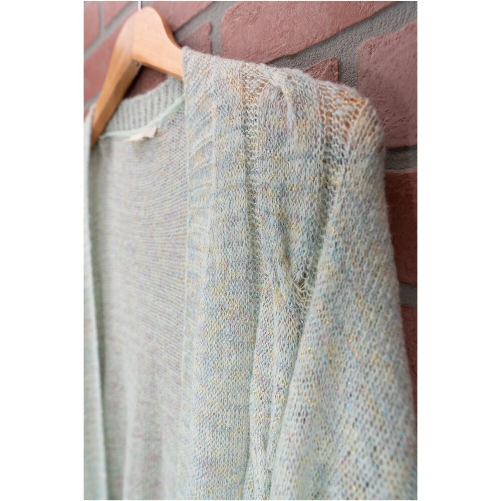 π Light Green Sheer Knit Cardigan - Size Small - Picture 8 of 13